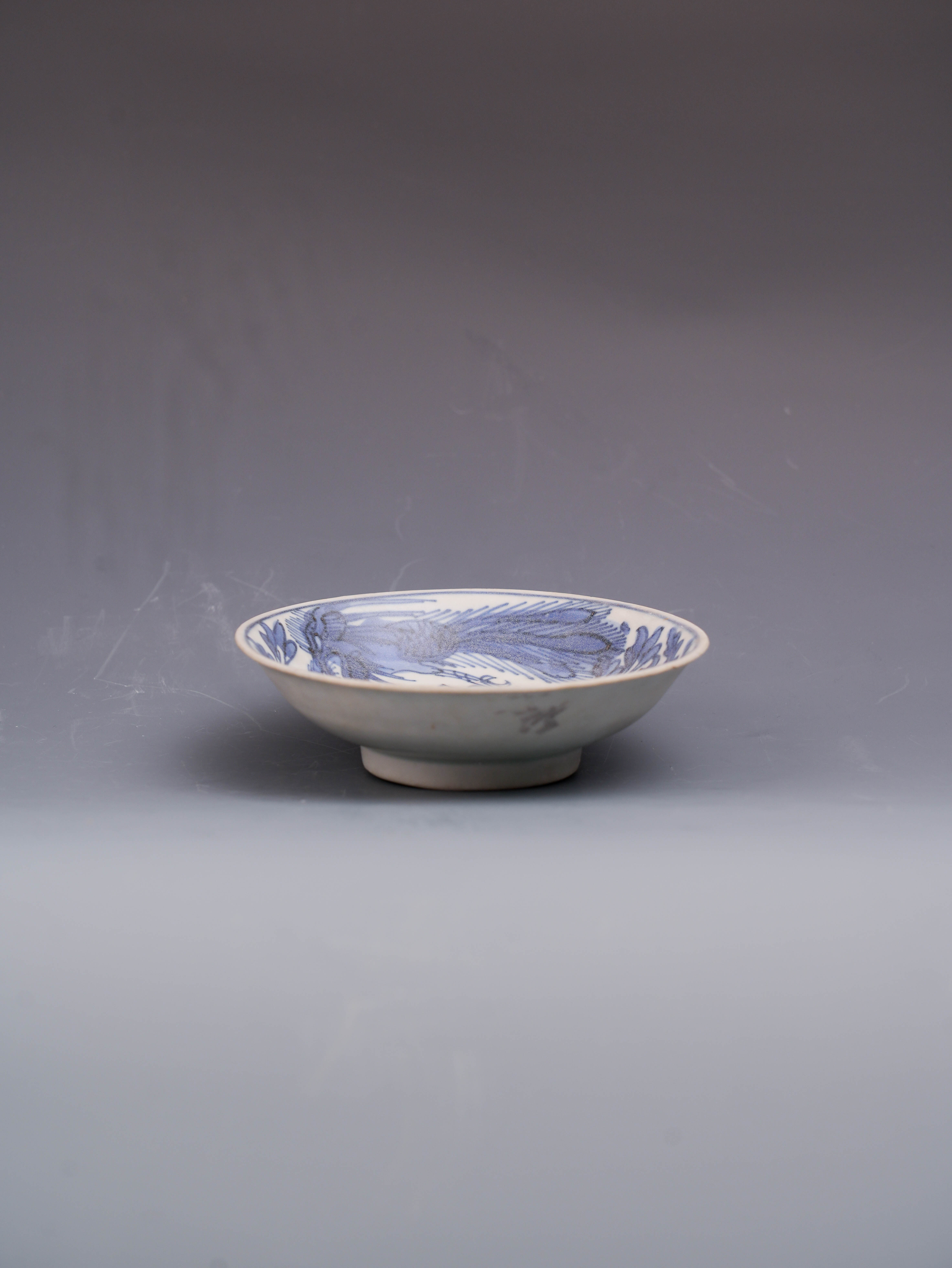 青花花鸟纹碟(2) - 景德镇外销瓷博物馆