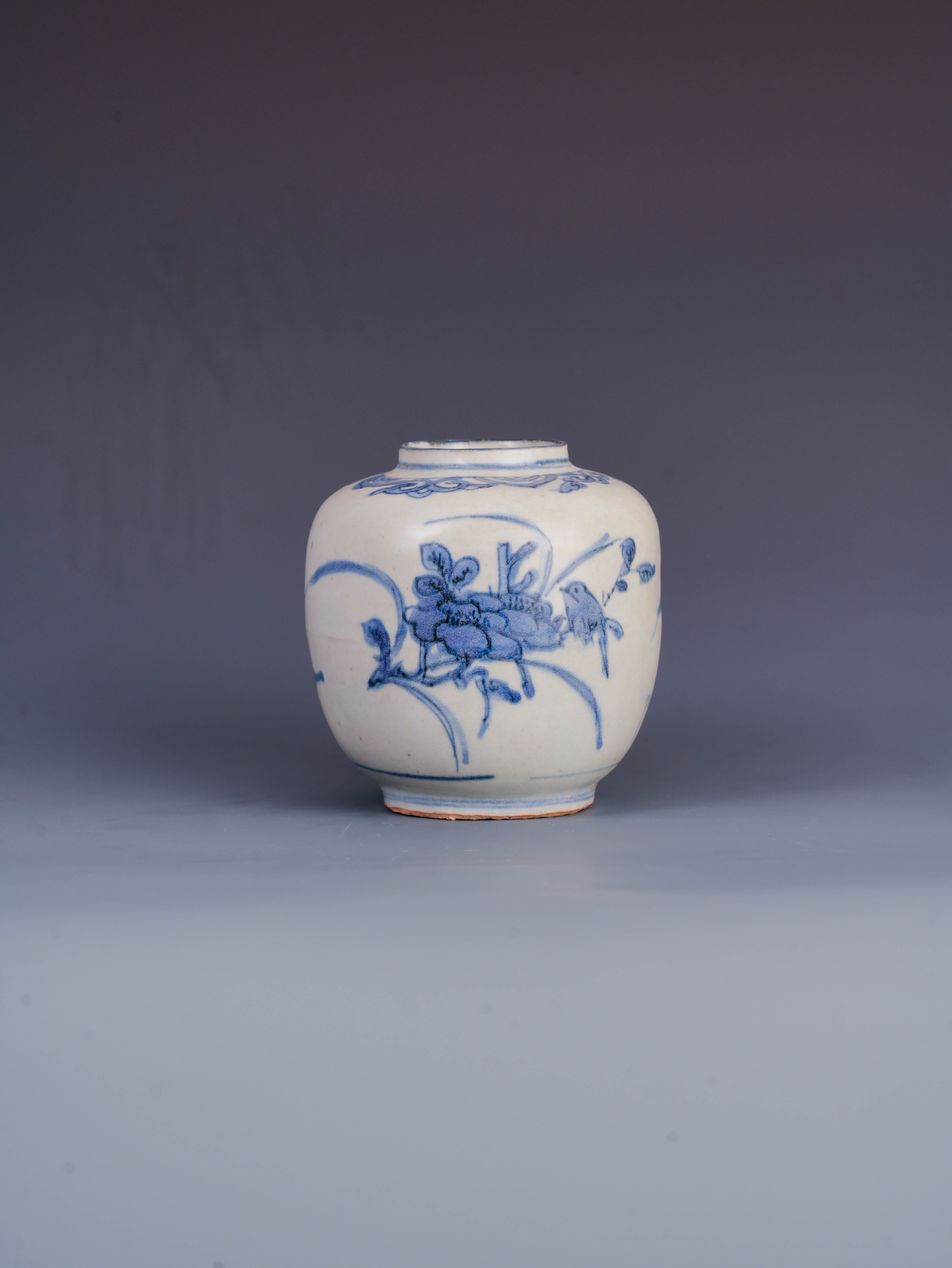 青花花鸟纹小罐- 景德镇外销瓷博物馆
